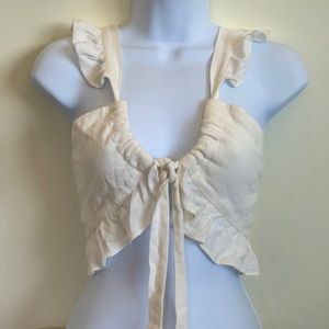 New Off White Boho Top